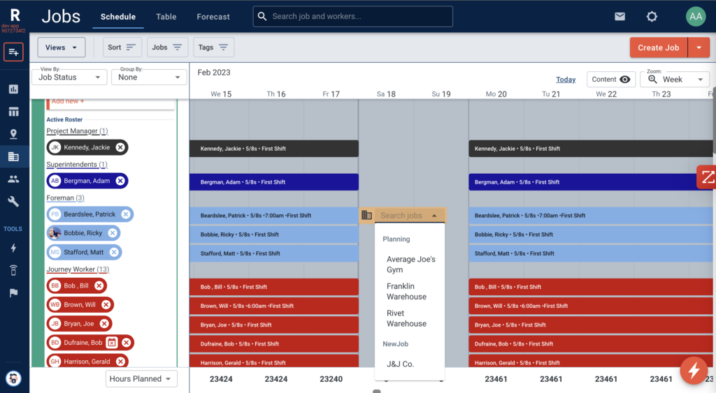 Transfer on Job Schedule